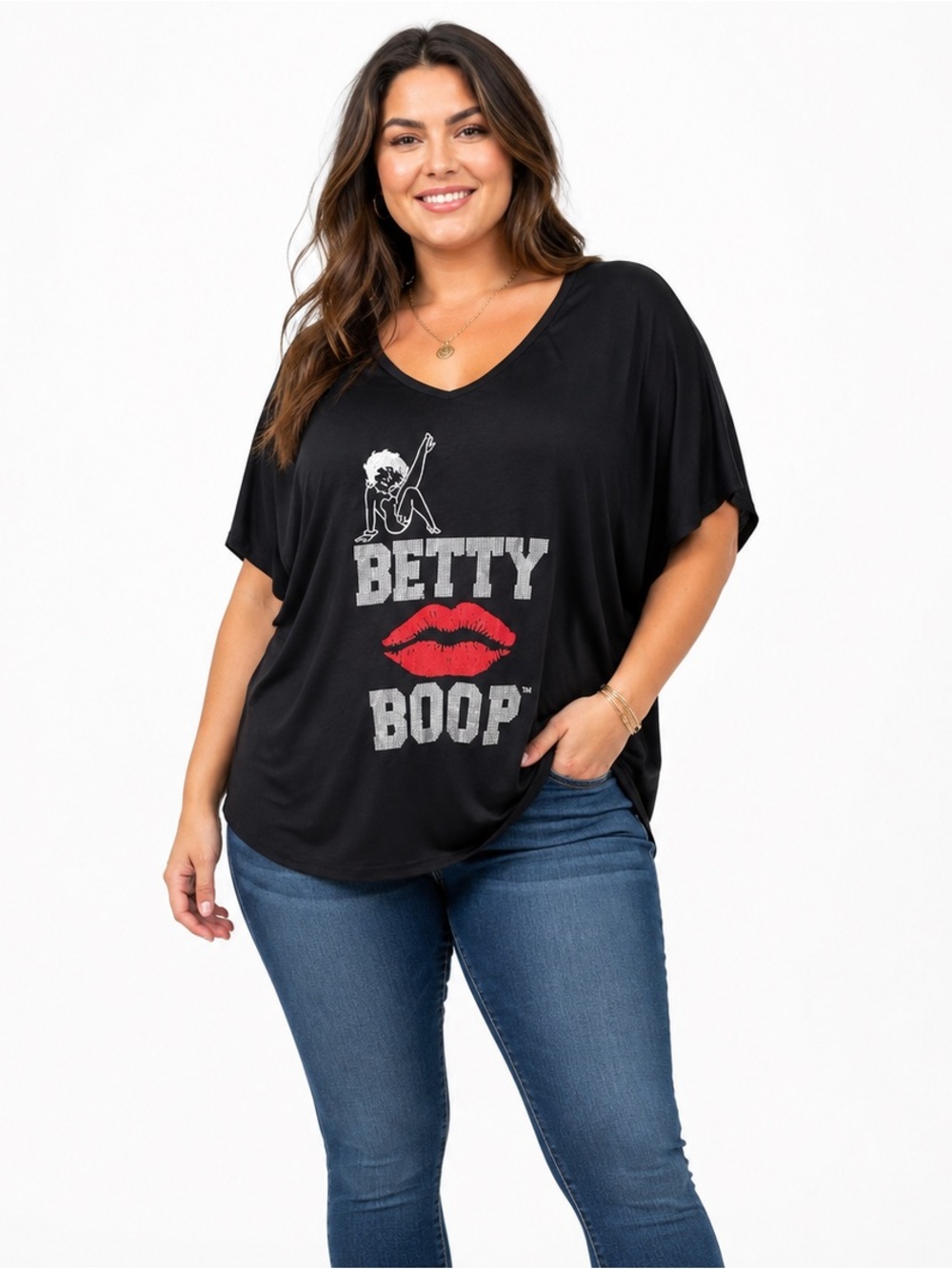UNIVERSAL STUDIOS Betty Boop batwing T-shirt size XL NEW